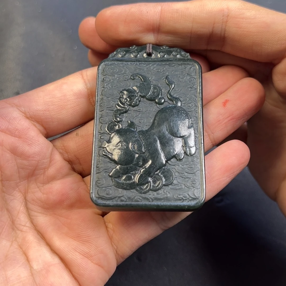 颈饰未镶嵌和田玉多样性新疆守护神猪