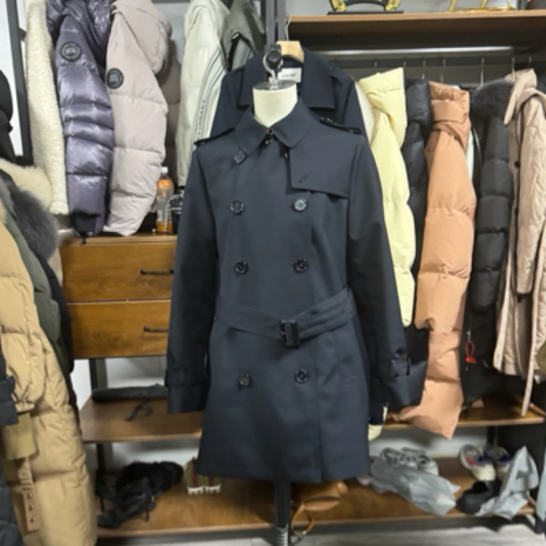 YZ2025003春季经典款双排扣女式风衣