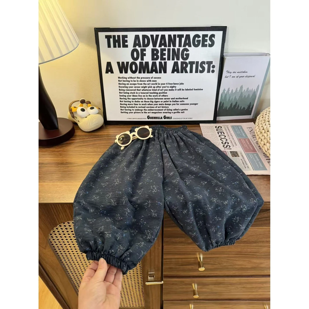 儿童森系男童女童碎花裤夏季新款韩版休闲田园复古灯笼休闲裤