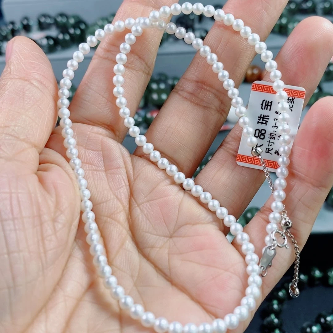 淡水珍珠银S925镶嵌吊坠(不含链)珍珠项链768808