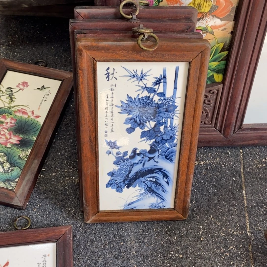 瓷28*16*1景德镇瓷板画柴窑烧制