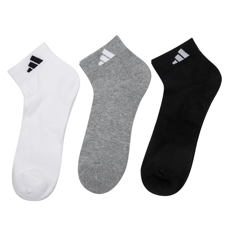 Adidas阿迪达斯男袜女袜夏季新款三双装运动袜休闲透气袜子JC9270