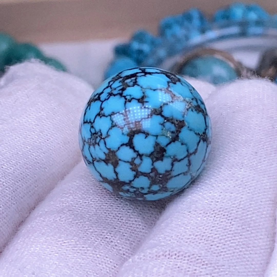 未镶嵌绿松石珠宝奇石18.3mm