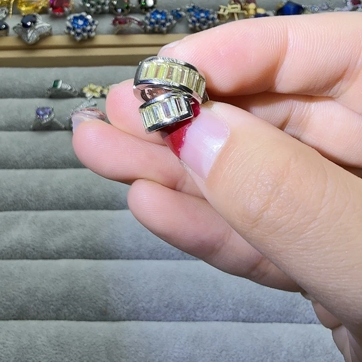 戒指烟晶银S925镶嵌