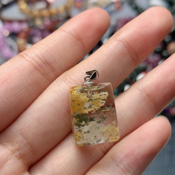 水晶吊坠(不含链)银S925镶嵌搂*住