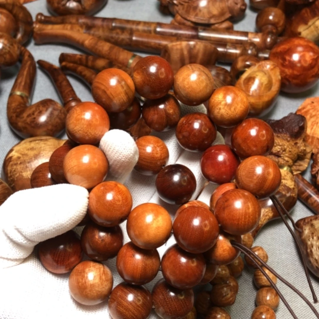 【闪购商品】木麻梨疙瘩火琉璃手把件