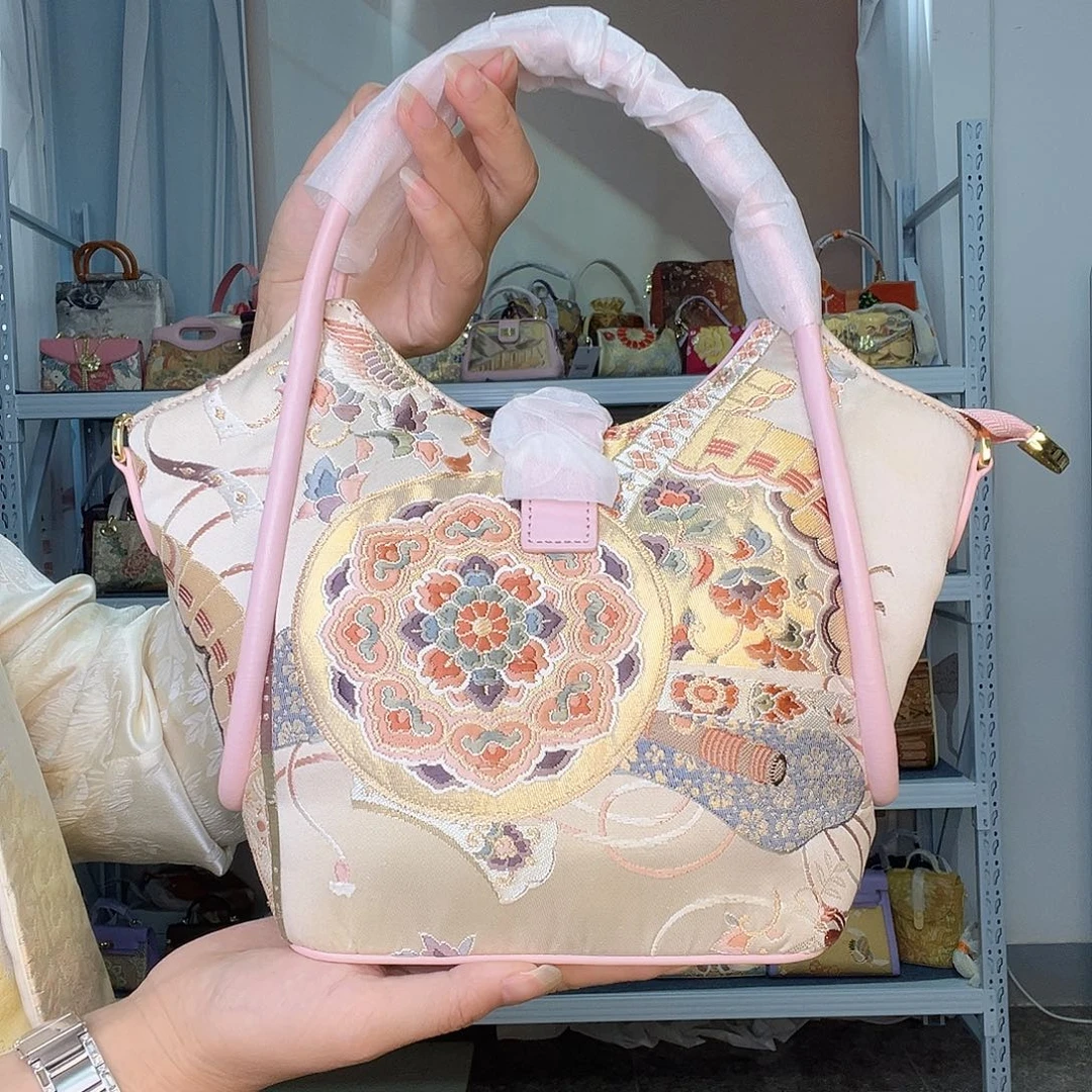 织物桑蚕丝非遗唐锦梅花菜篮子