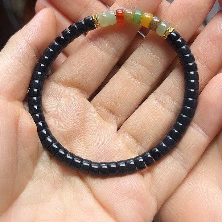 和田玉（墨玉）未镶嵌吊坠(赠链)卡6精工药片