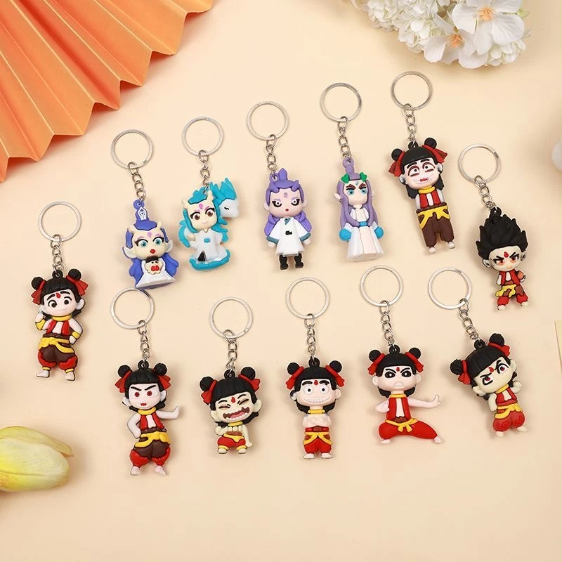儿童节幼儿园小礼物小学生奖品哪吒钥匙扣挂件新款玩偶生日伴手礼