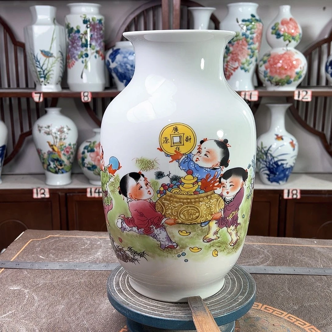 摆件景德镇陶瓷大冬进宝