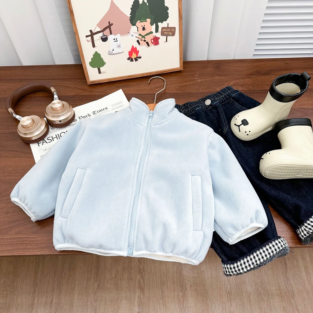 【朱鑫宇专属】儿童2024新款中小童海盐蓝外套BMD3929