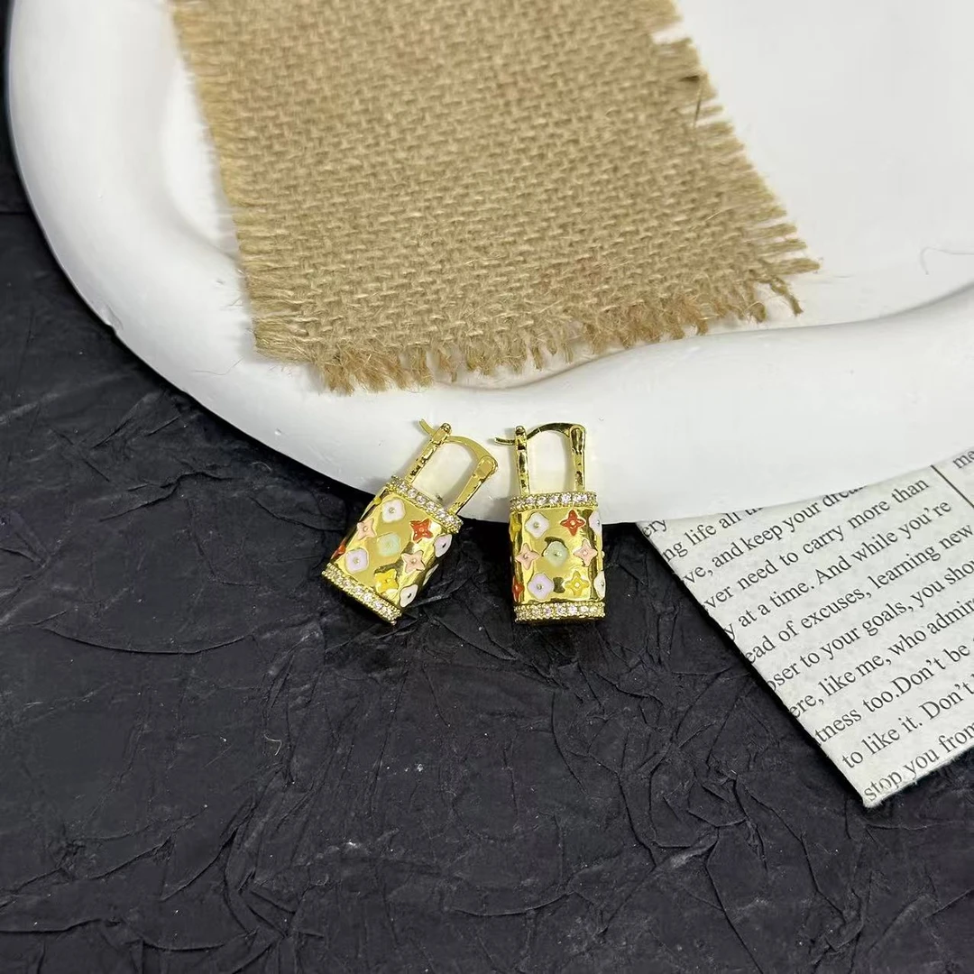 铜合金耳饰 012复古小提包锁头时尚包包耳环