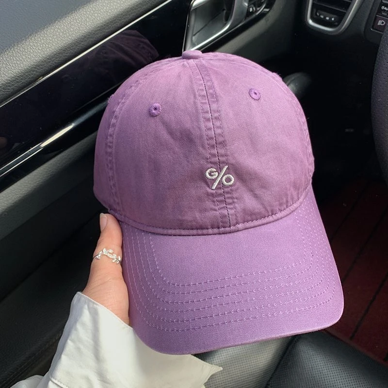 韩版甜美显脸小鸭舌帽休闲百搭棒球帽遮阳春夏帽子网红刺绣字母帽