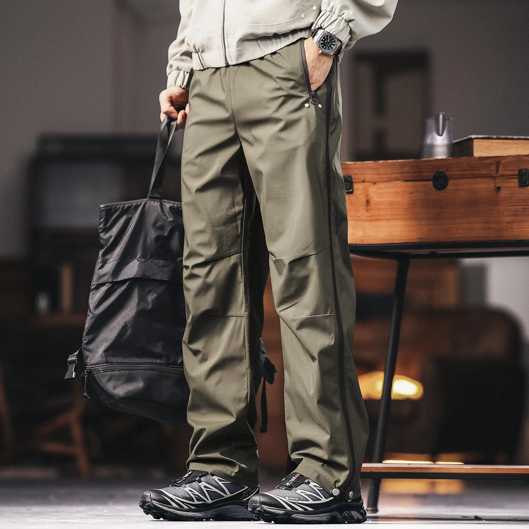 格蓝鹿美式户外伞兵冲锋裤男2025秋季新款宽松直筒工装休闲长裤子