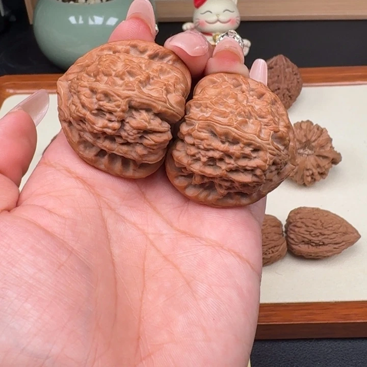 把件文玩核桃西**莱三角白40