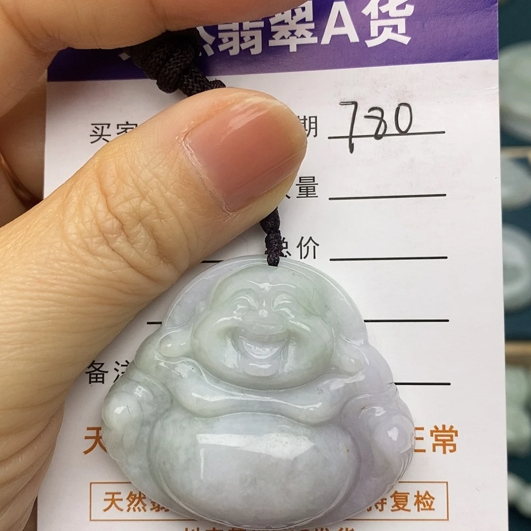 翡翠未镶嵌颈饰佛公
