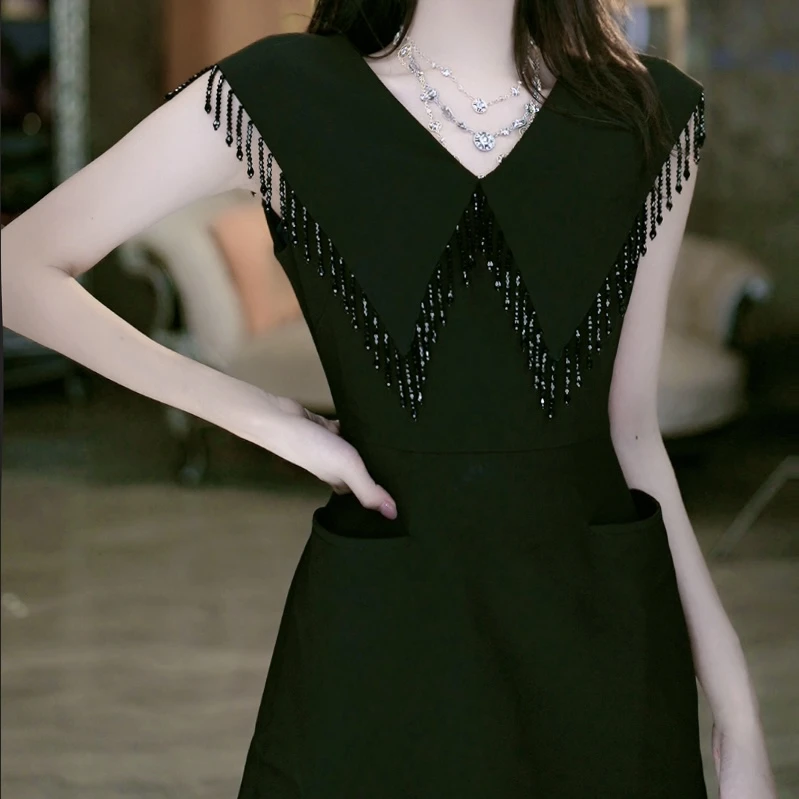 SEJI/瑟纪【名流爵士】法式重工气质时尚百搭连衣裙