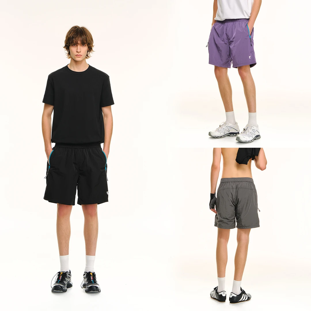 CLIMAX VISION轻户外金属质感尼龙运动沙滩短裤男跑步健身休闲裤