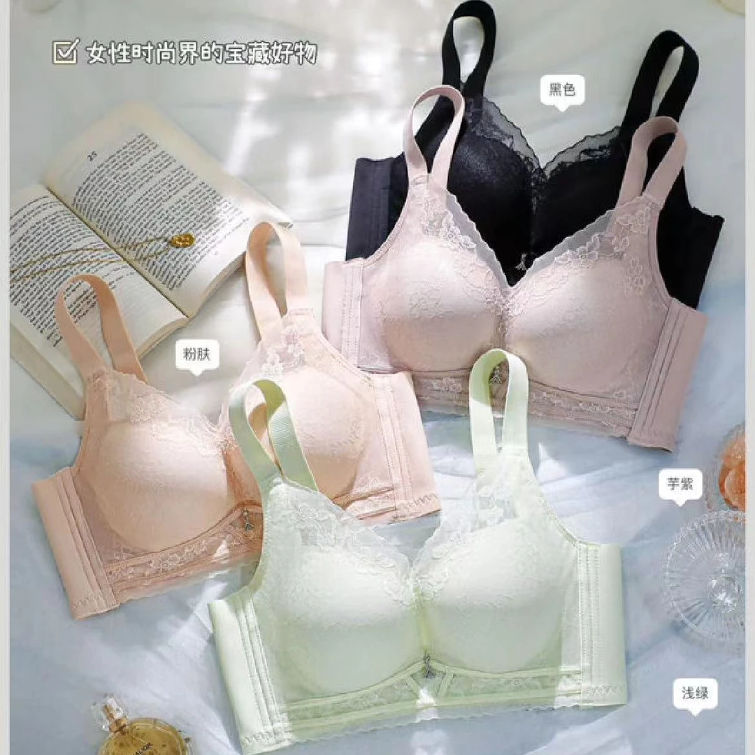 2587女士小胸聚拢收副乳无钢圈调整型透气文胸
