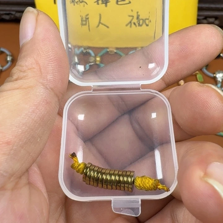 合成碳硅石铜合金文玩配饰黑胆石6✖️1