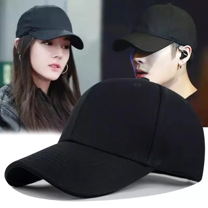 男帽子潮黑色鸭舌帽韩版男士百搭显脸小棒球帽女春夏穿搭潮牌休闲