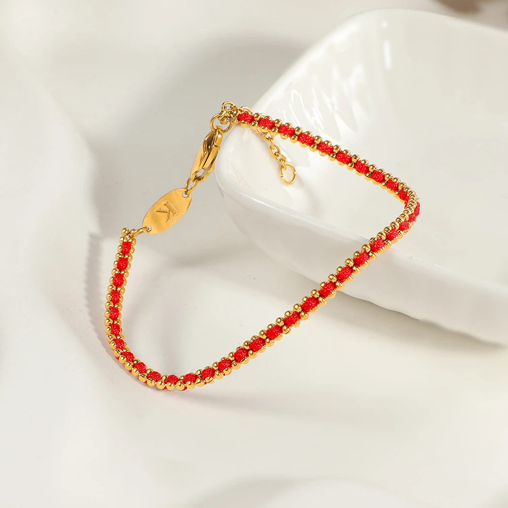 钛钢手链 新中式国风本命年红绳手链轻奢高级感女手绳情人节礼物