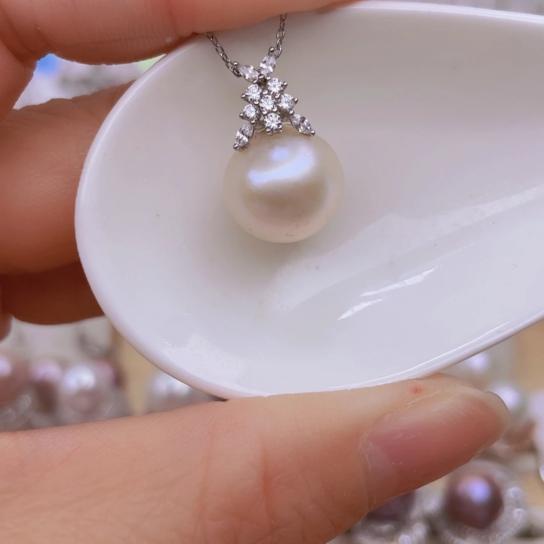 吊坠(赠链)淡水珍珠银S925镶嵌