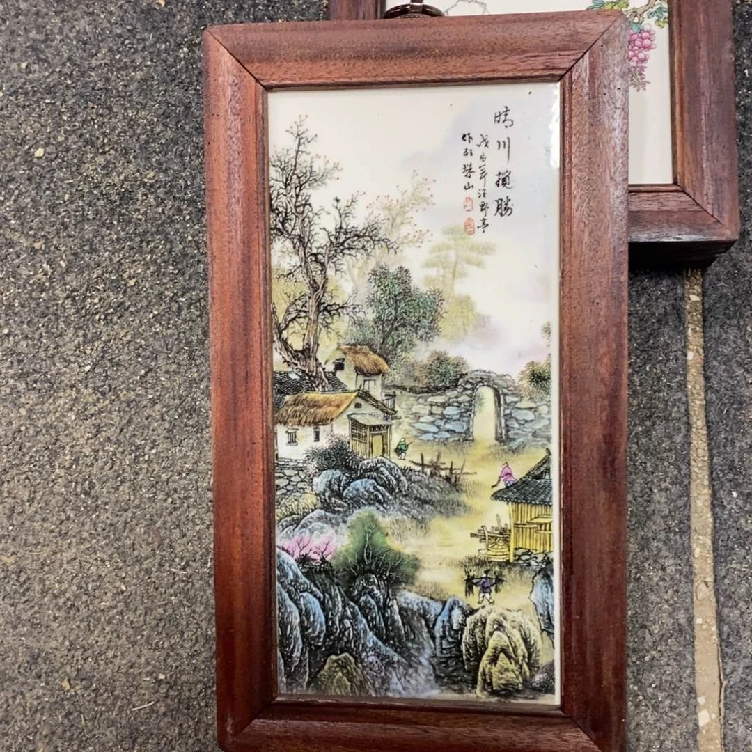 瓷片30*16 景德镇瓷板画柴窑烧制