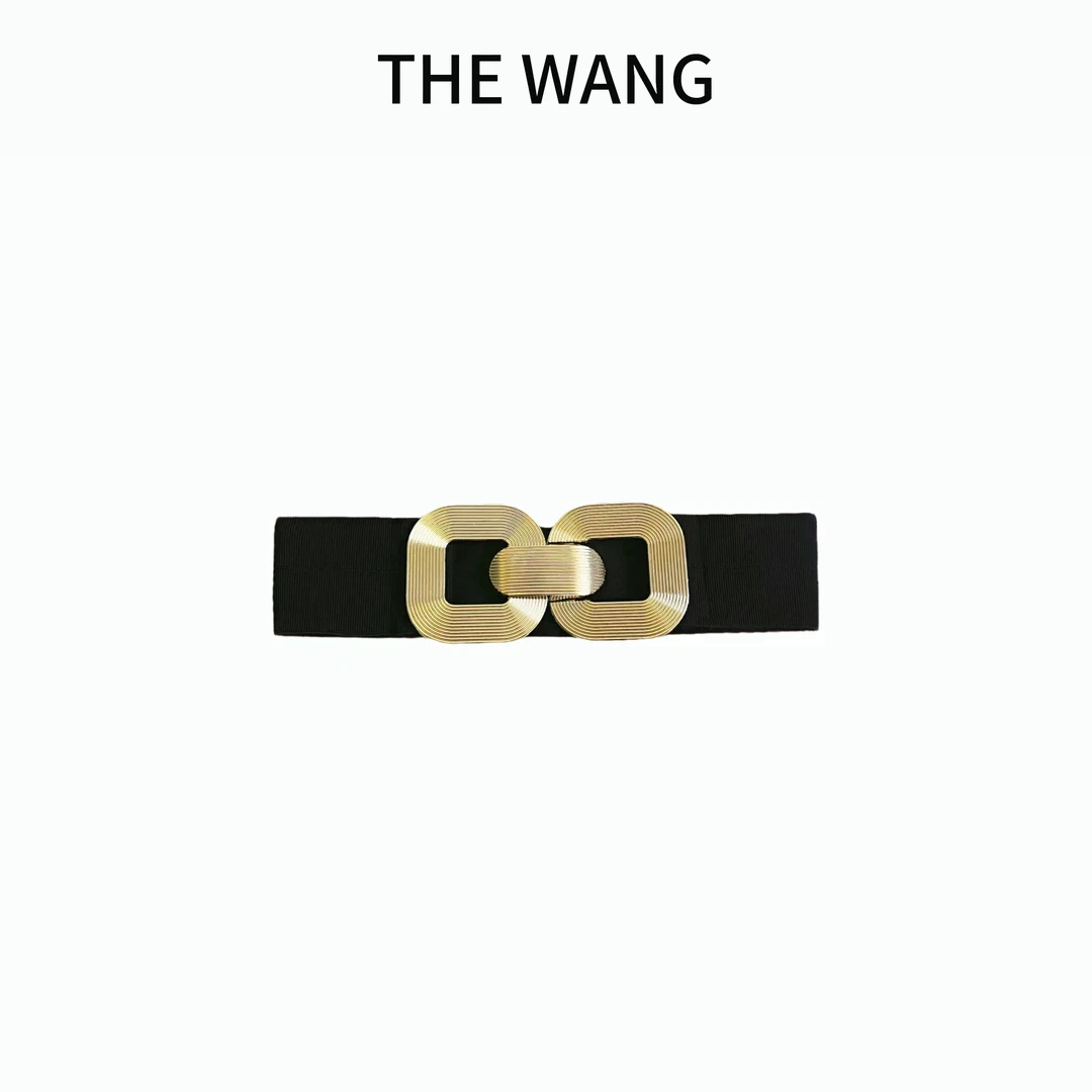 THE WANG 搭扣ins风百搭松紧宽腰带