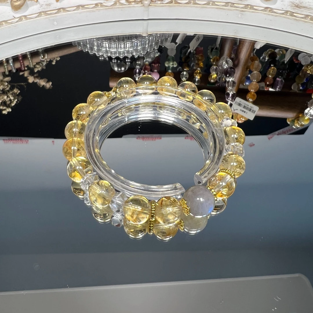 A042 天然黄阿赛水晶手串手链