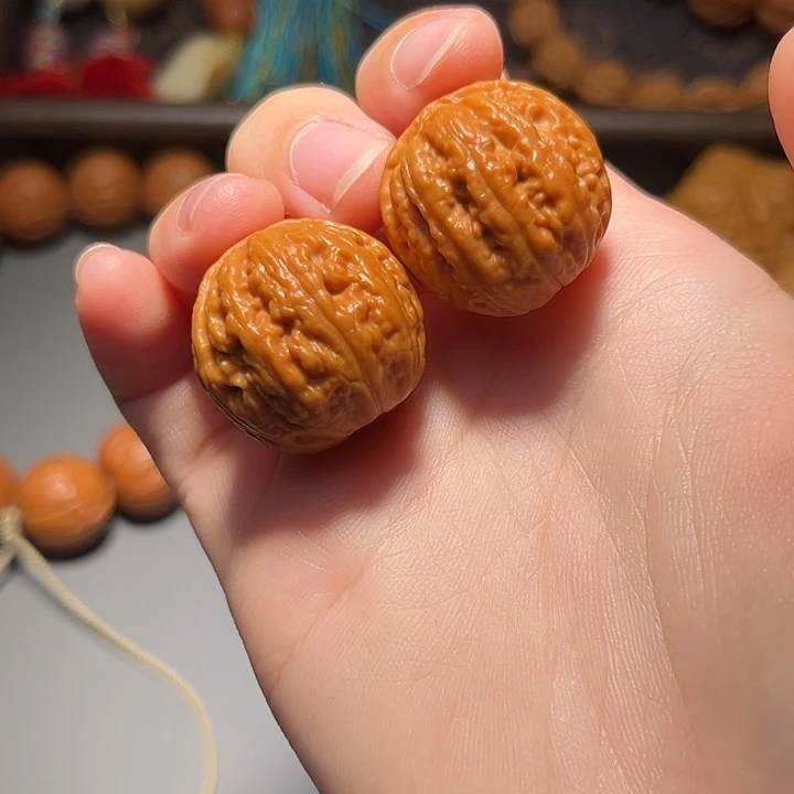 文玩核桃把件磨盘548