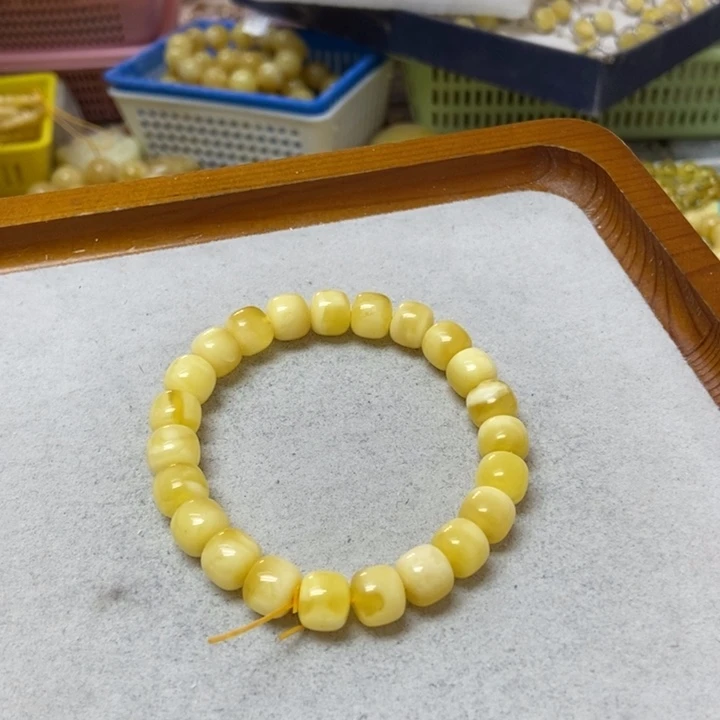 蜜蜡未镶嵌裸石手串