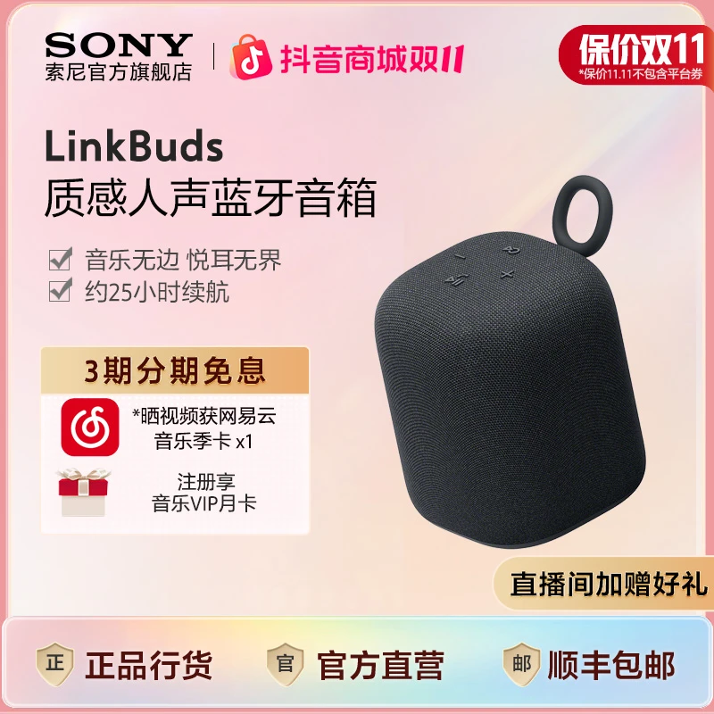 Sony/索尼LinkBuds 音乐盒质感人声无线蓝牙音箱家居艺术室内桌面