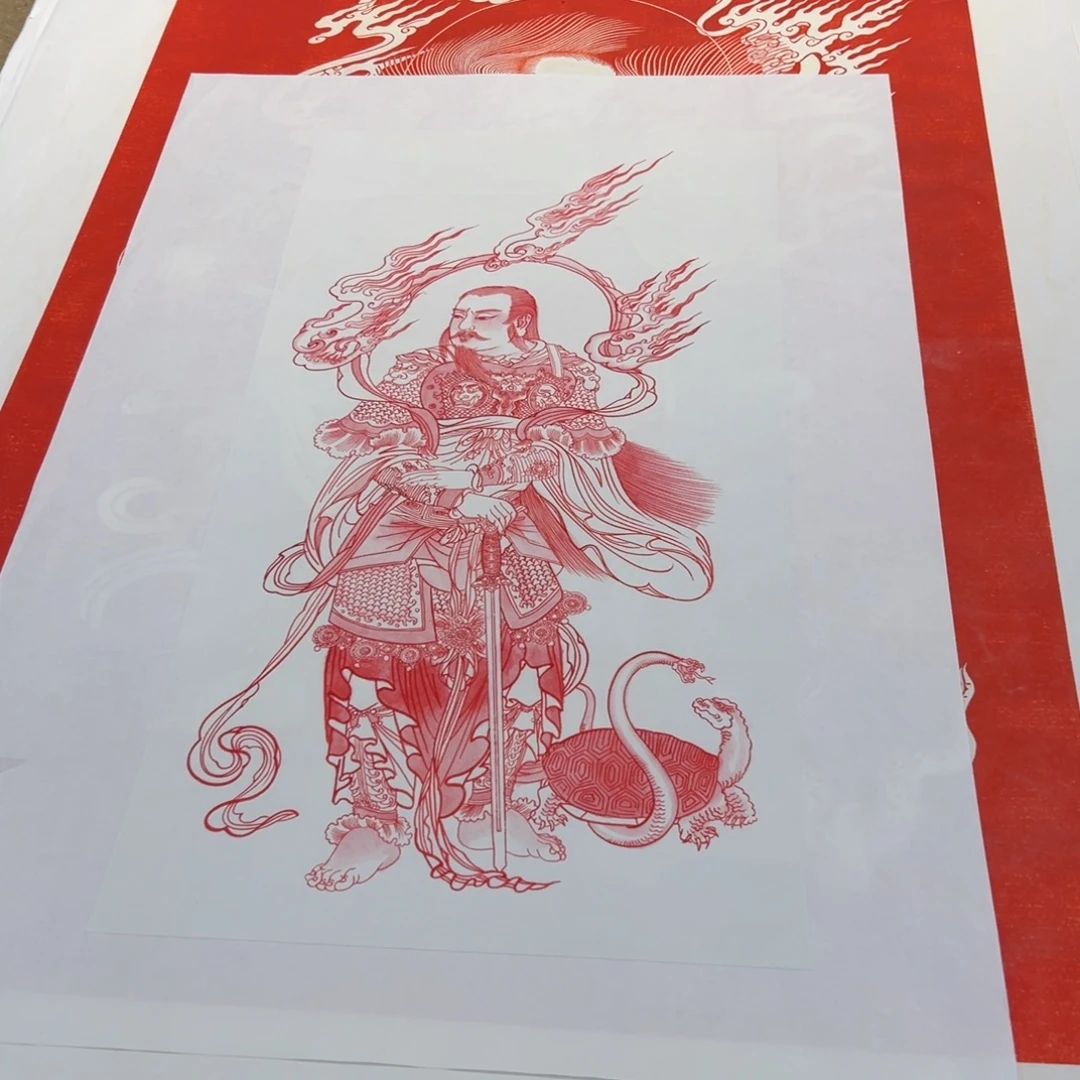 曼****国画李老师朱砂真武大帝