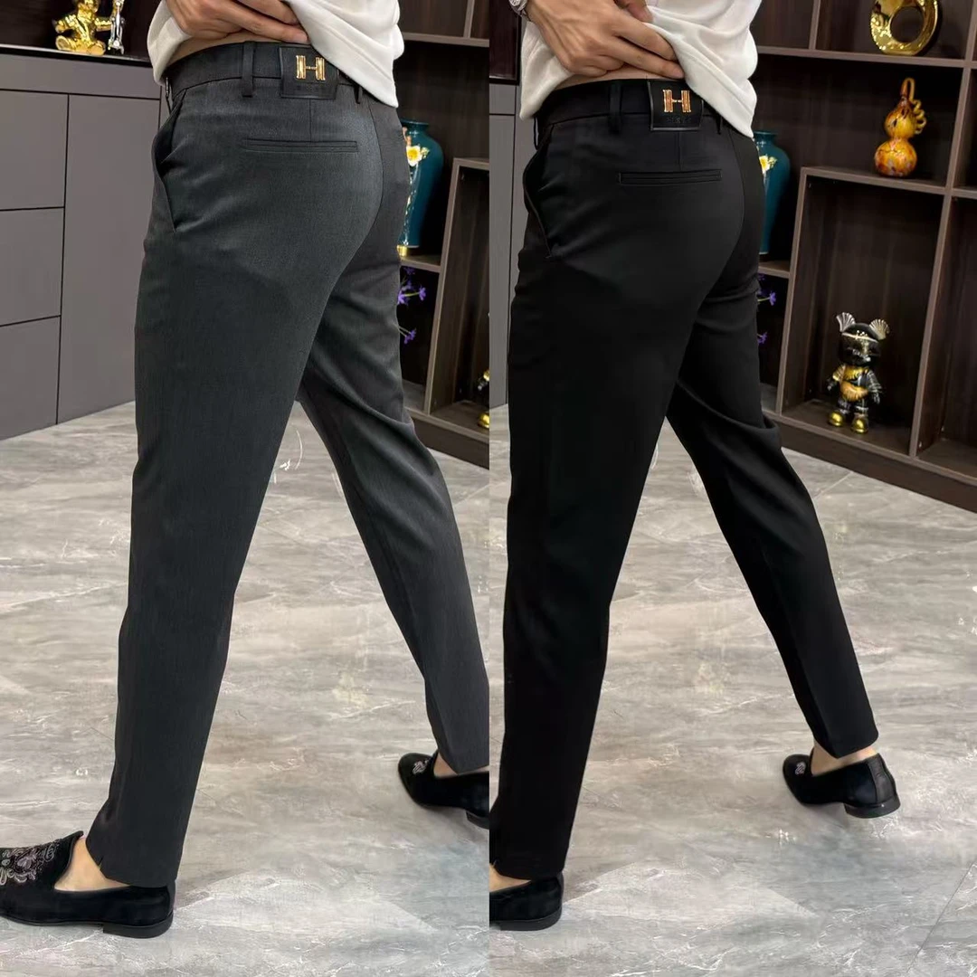 男裤秋季新款纯色休闲裤高级感轻商务百搭长裤网红裤子男款秋冬款