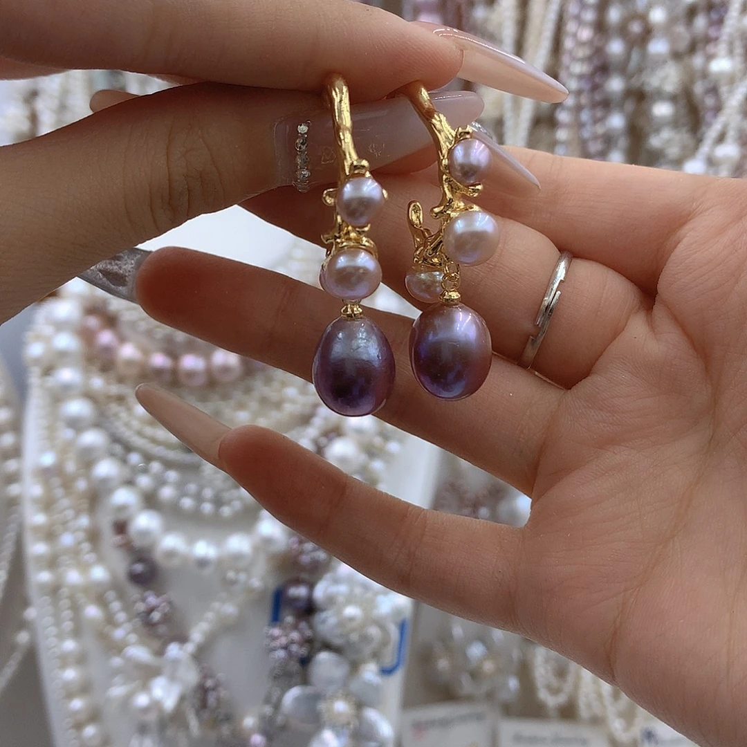 项链耳饰银S925镶嵌淡水珍珠