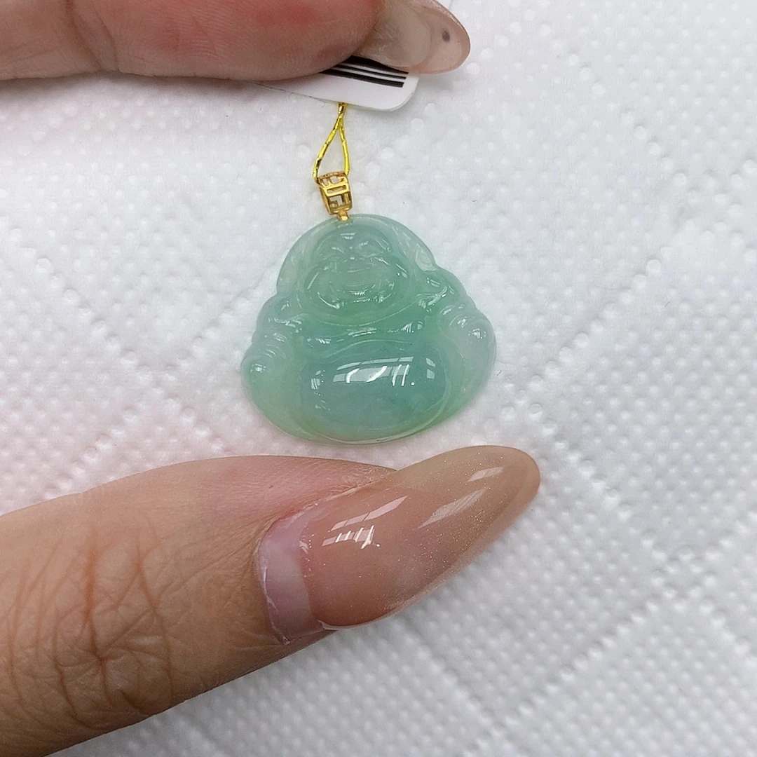 颈饰18K金镶嵌翡翠