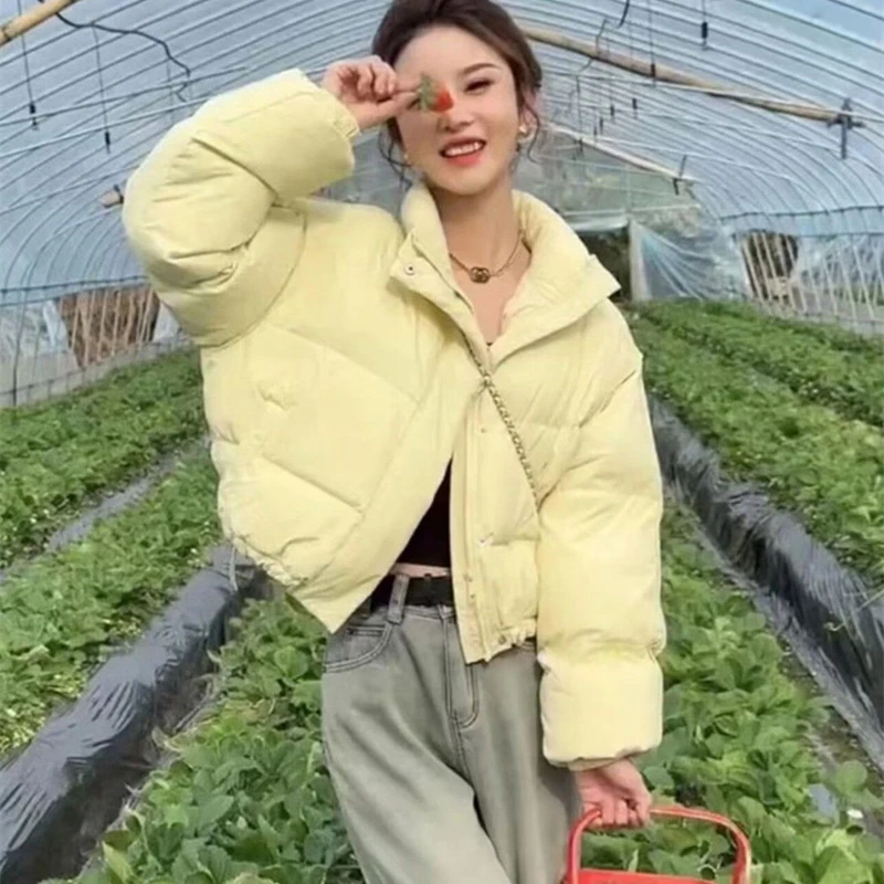 小个子加厚保暖棉服女短款冬季新款韩版时尚宽松面包服外套棉衣潮