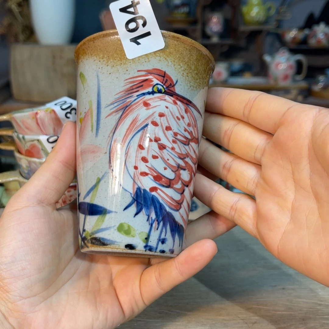 壶素浅陶瓷手工手绘