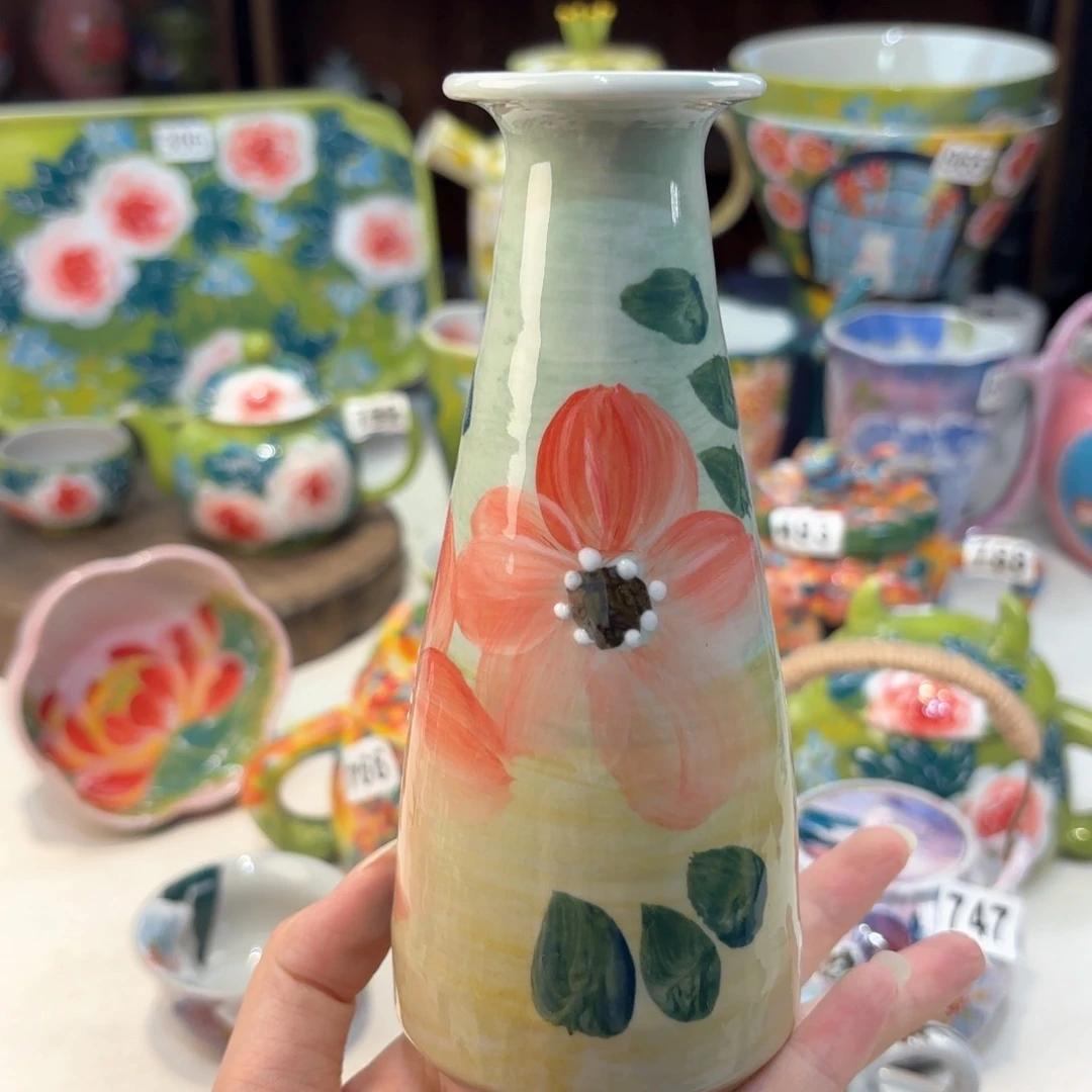 景德镇手绘高温釉下彩陶瓷茶具