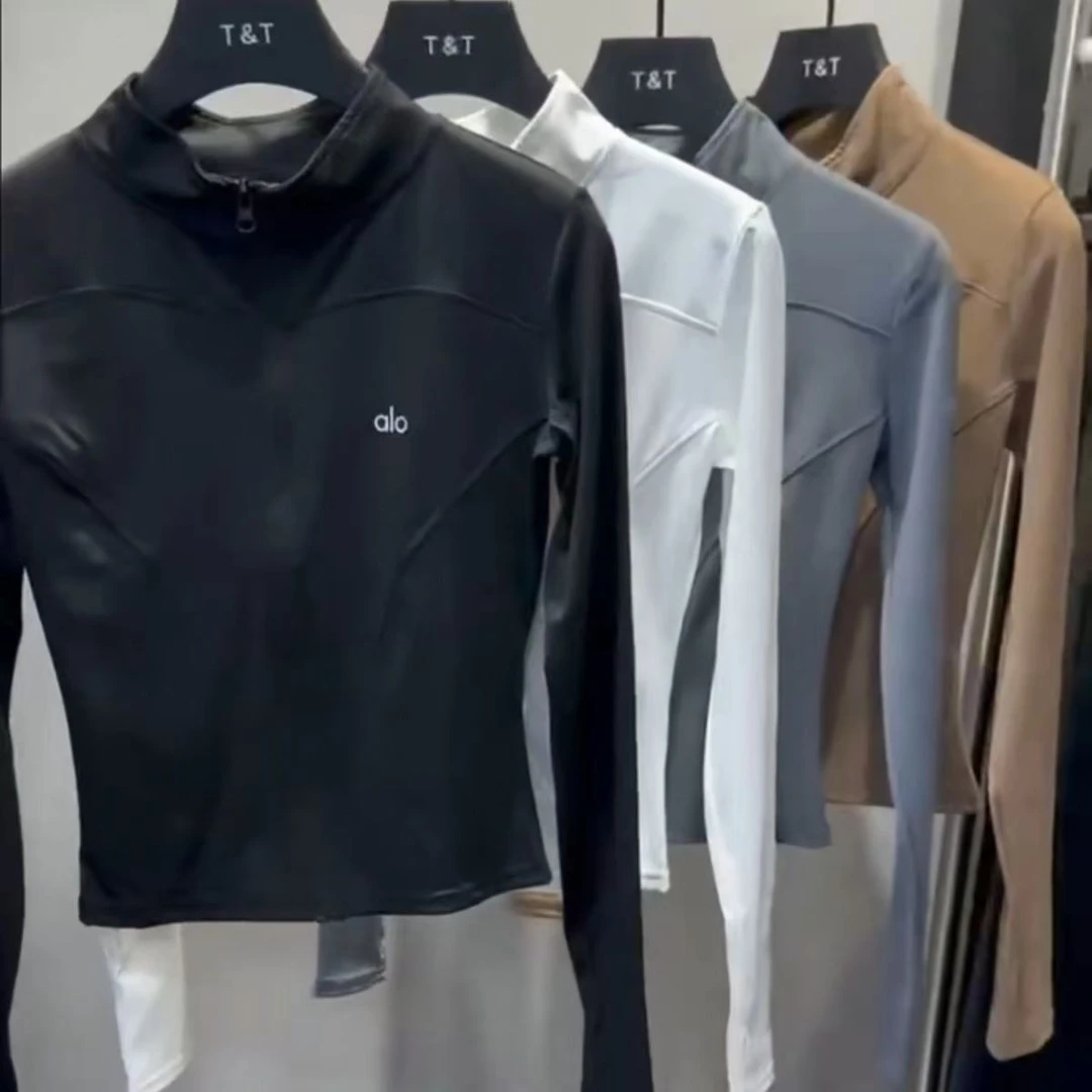 2025夏新款立领显瘦防晒衣拉链长袖外套女修身百搭休闲运动瑜伽服