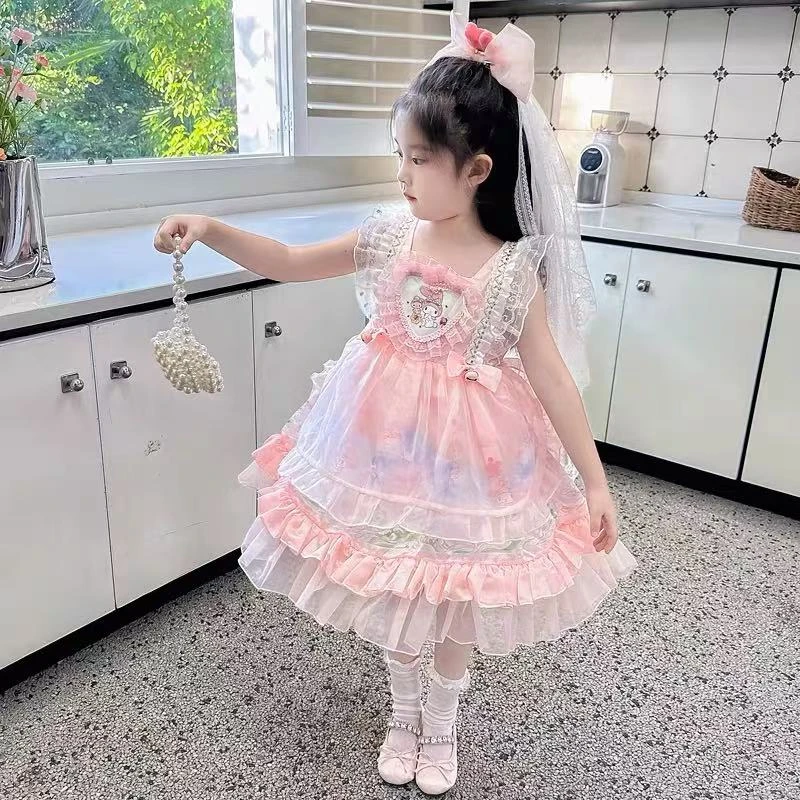 【105&106】2025夏季新款四季女童洛丽塔连衣裙洋气蕾丝儿童