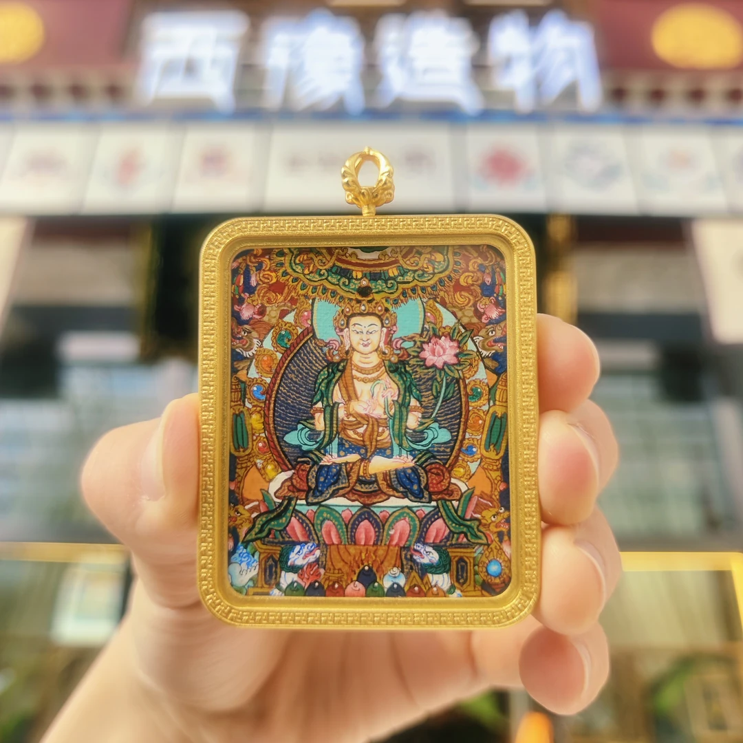 【新版八大守护系列】纯手绘矿物质唐卡拉萨直发