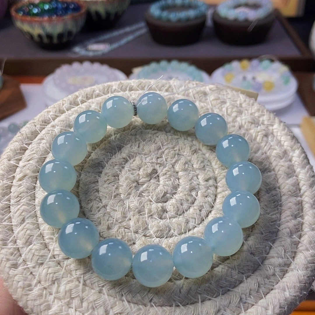 定制翡翠未镶嵌翡翠手串卡12.6