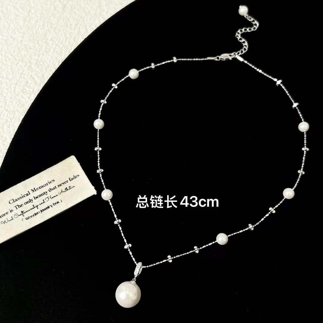 坠链均925银 经典满天星施家珠项链