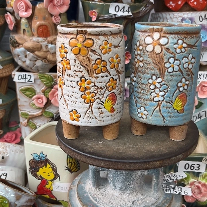 紫砂花盆粗陶材质多肉花盆