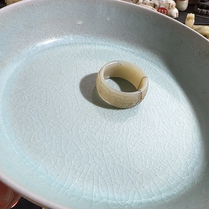 瓷片摆件恭喜发财工艺结缘889