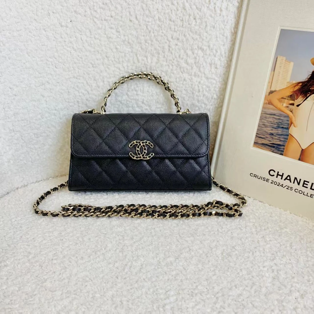 99新 Chanel/香奈儿 壹臻/23P黑金牛Kelly大号 38055776