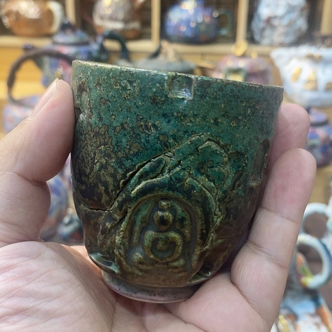 粗陶志野柴烧茶器