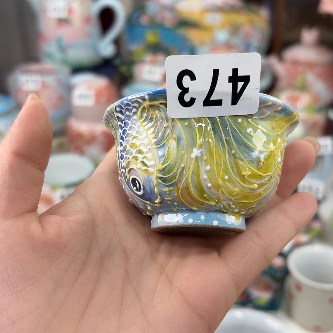 景德镇手绘高温釉下彩陶瓷茶具